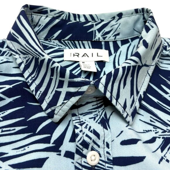 The Rail Blue Rayon Tropical Print Button Down Hawaiian Shirt - Picture 2 of 9